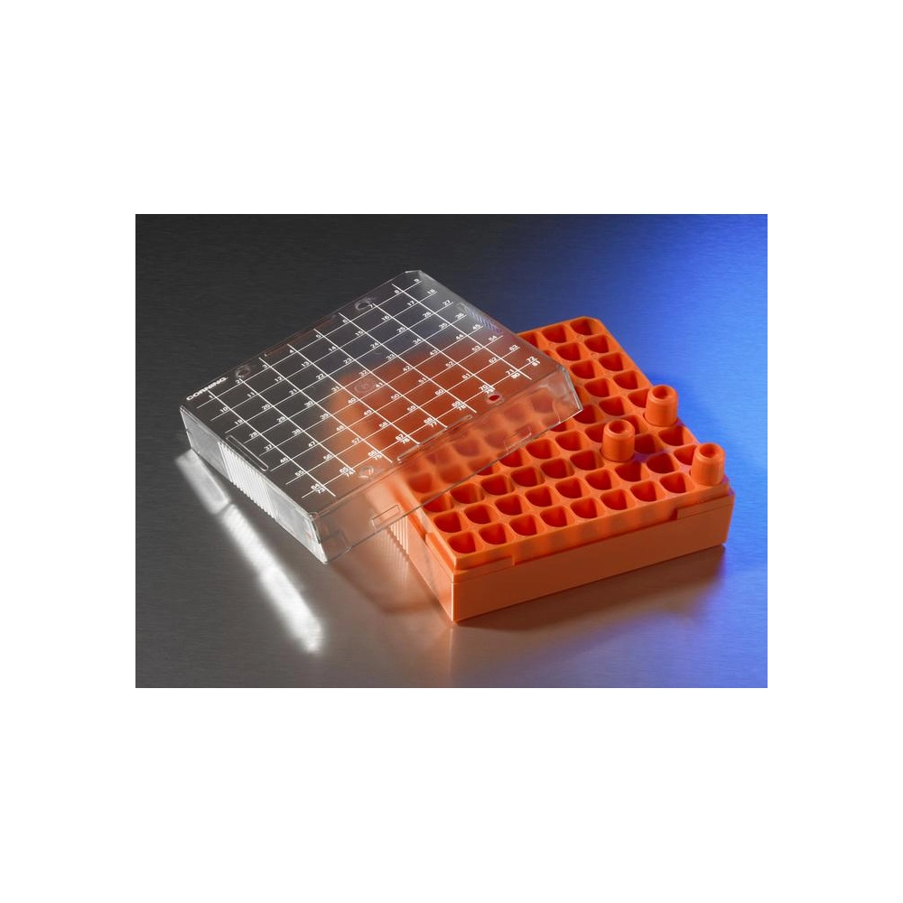 Corning Polycarbonate 1 - 2mL Cryogenic Vial Storage Box, Holds 81 Vials