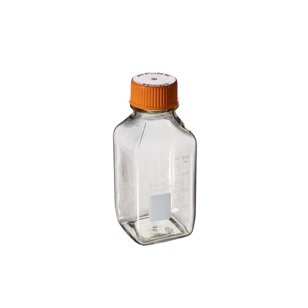 Corning 500mL Square Polycarbonate Storage Bottles with 45mm Caps