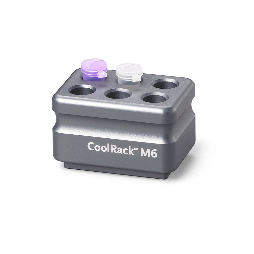 CoolRack M6, gray holds 6 x 1.5 or 2ml microfuge tubes