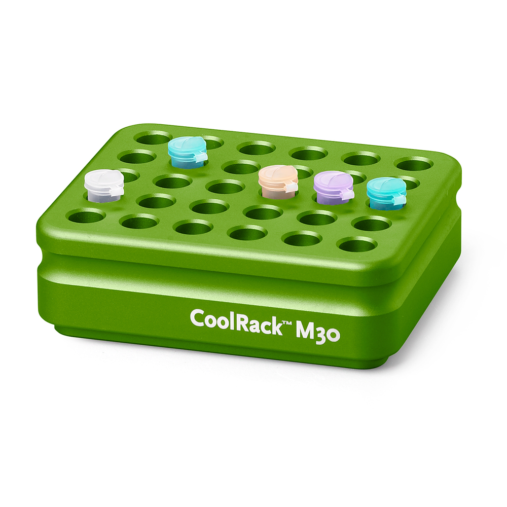 CoolRack M30, green, holds 30 x 1.5 or 2ml microfuge tubes