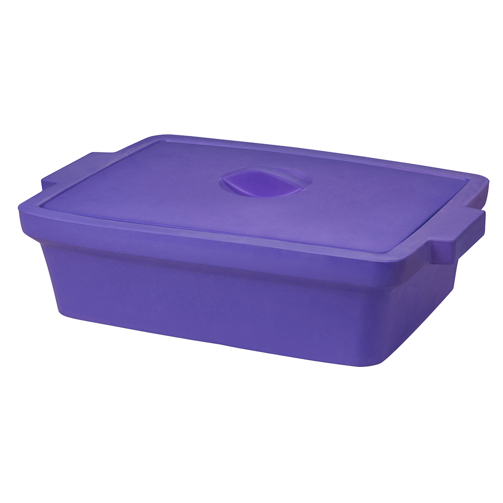 Ice pan, rectangular with lid, maxi 9L purple