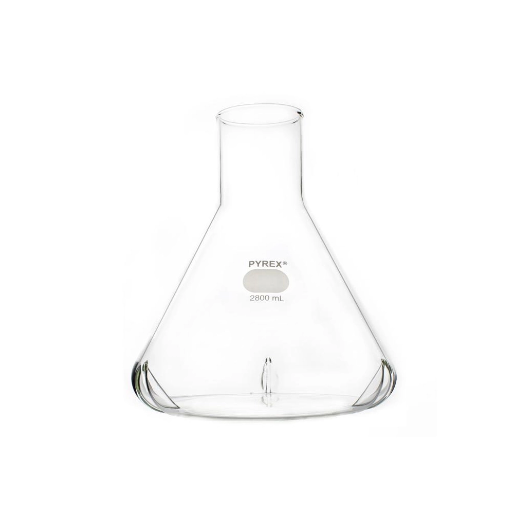 PYREX 2800mL Fernbach-Style Culture Flask with Baffles