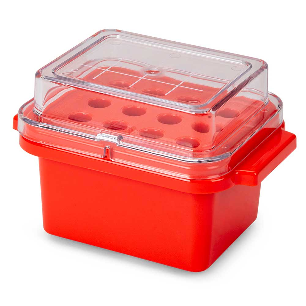 CryoCool Mini Cooler, 0C, 12-Place (3x4) for 1.5mL Tubes, Red