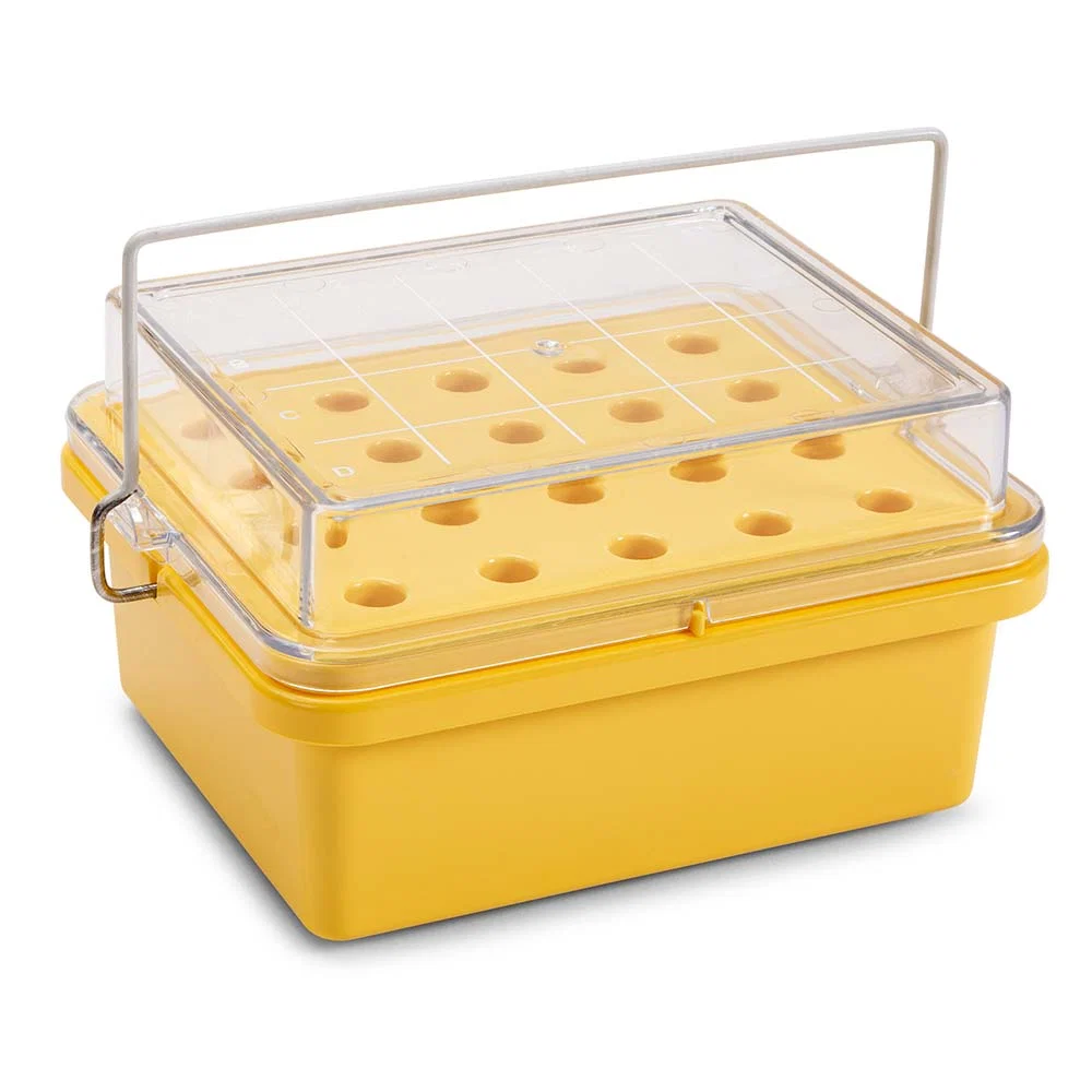 CryoCool Mini Cooler, -20C, 20-Place (4x5) for 1.5mL Tubes, Yellow