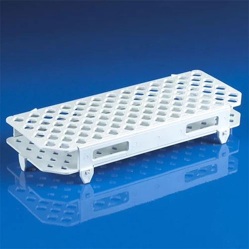 Snap-N-Rack Tube Rack for 1.5mL and 2.0mL Microcentrifuge Tubes, 100-Place, PP, White - PK/1