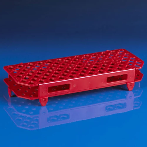 Snap-N-Rack Tube Rack for 1.5mL and 2.0mL Microcentrifuge Tube, 100-Place, PP, Red - PK/1