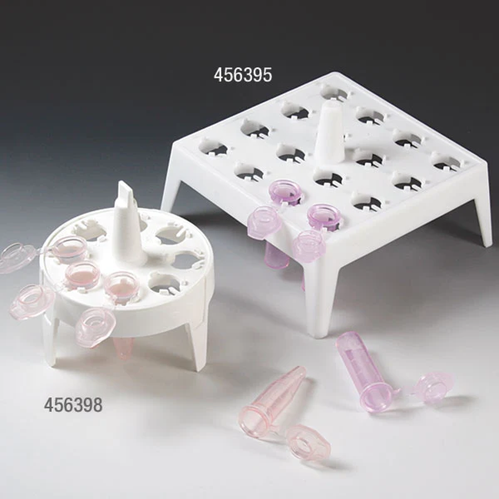 Float Rack for 1.5mL Microcentrifuge Tubes, Square, 16-Place, 95mm x 95mm, White, 4/Pack - CS/16