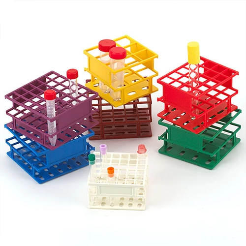 Wireless Tube Rack, 30mm, Half Size: 9-Place, Nylon, Yellow - CS/8