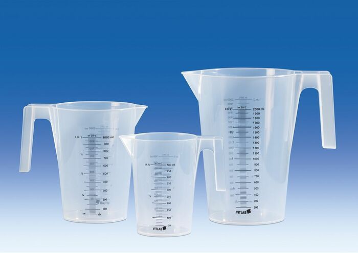 Graduated Pitcher, PP, Nesting, 1000mL, pack of 12