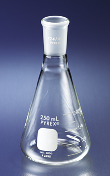 PYREX 50mL Narrow Mouth Erlenmeyer Flask with 19/38 Standard Taper Joint