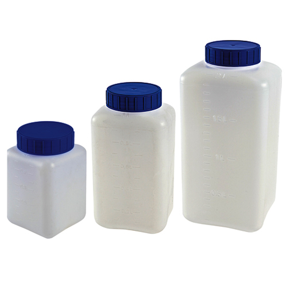 Bottle WM Square, HDPE 1000mL, 5/CS