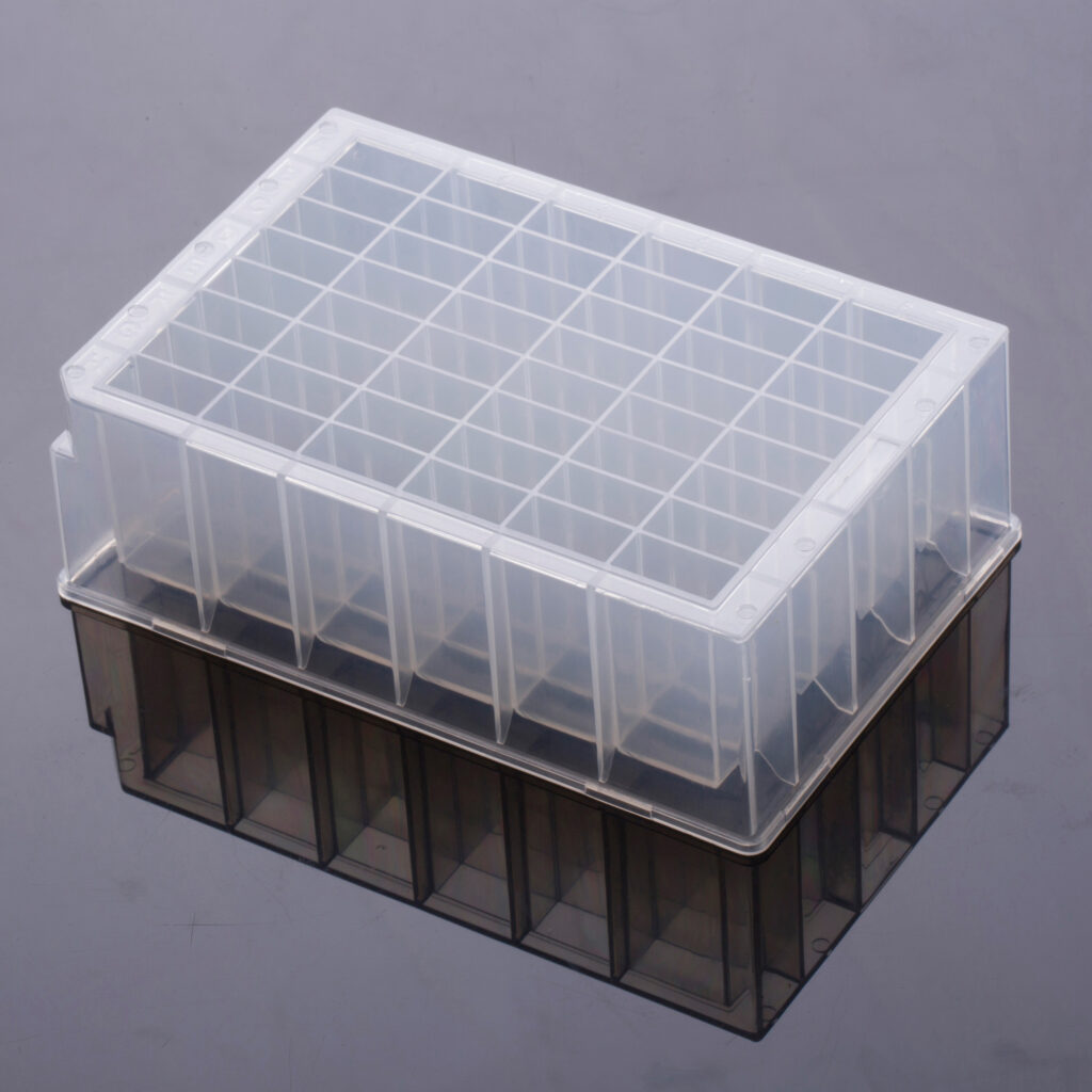 2.2 ml 96-Well Deep Well Plate, V-Bottom, Square well, non-sterile, 5/pk,