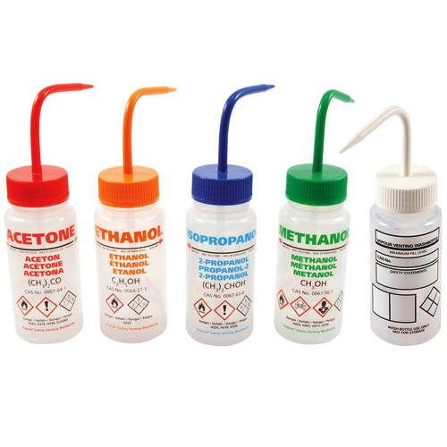 Washbottle GHS WM Set of 5, LDPE 250mL, 1/ST