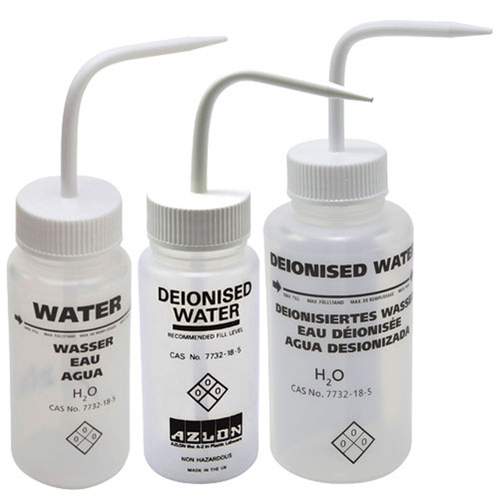 Washbottle WM Water ML, LDPE 250mL, 5/CS