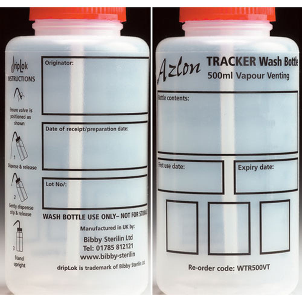 Washbottle WM Tracker Red, LDPE 500ml, 5/CS