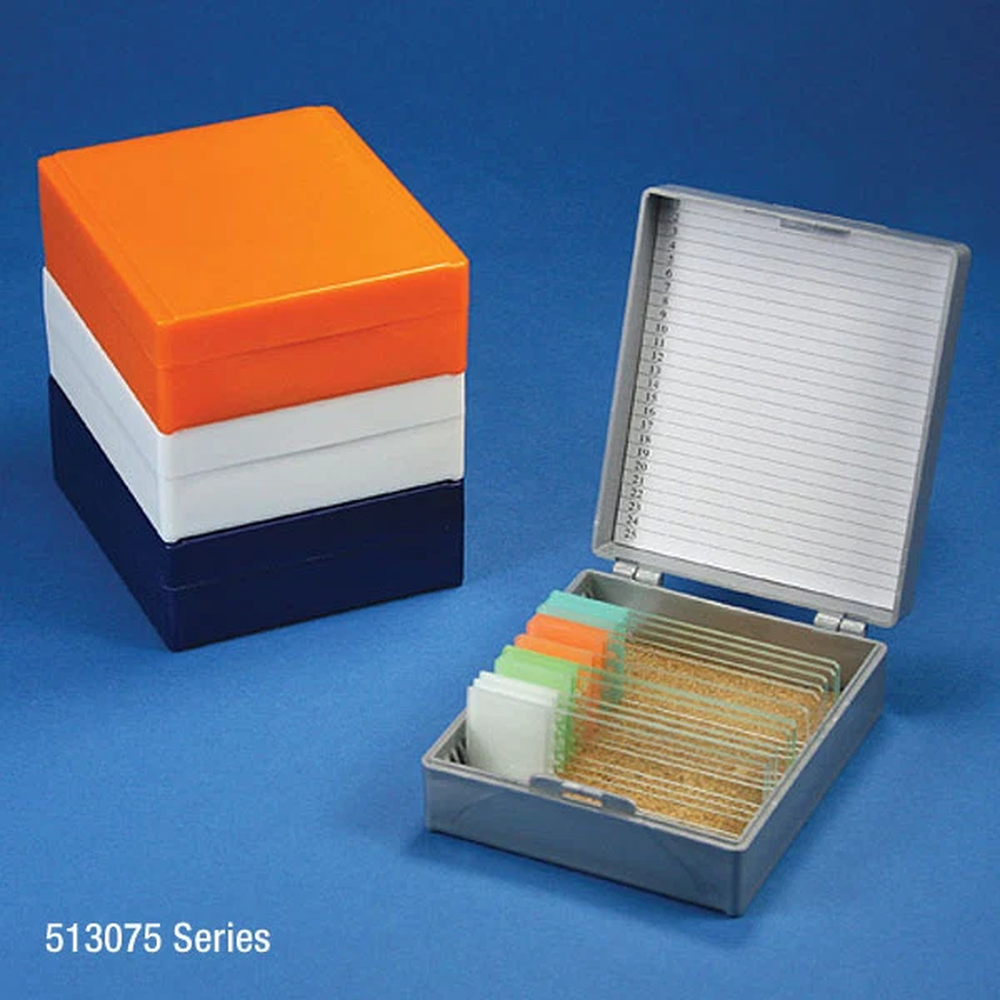 Slide Box for 25 Slides, Cork Lined, Gray - CS/120