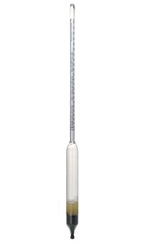 High Precision Specific Gravity Hydrometer, Tall Form SG 0.650-1.000 EA