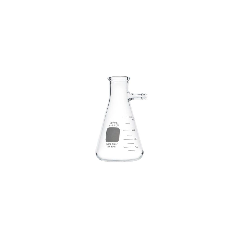 PYREX 250mL Heavy Wall Filtering Flasks with Sidearm Tubulation