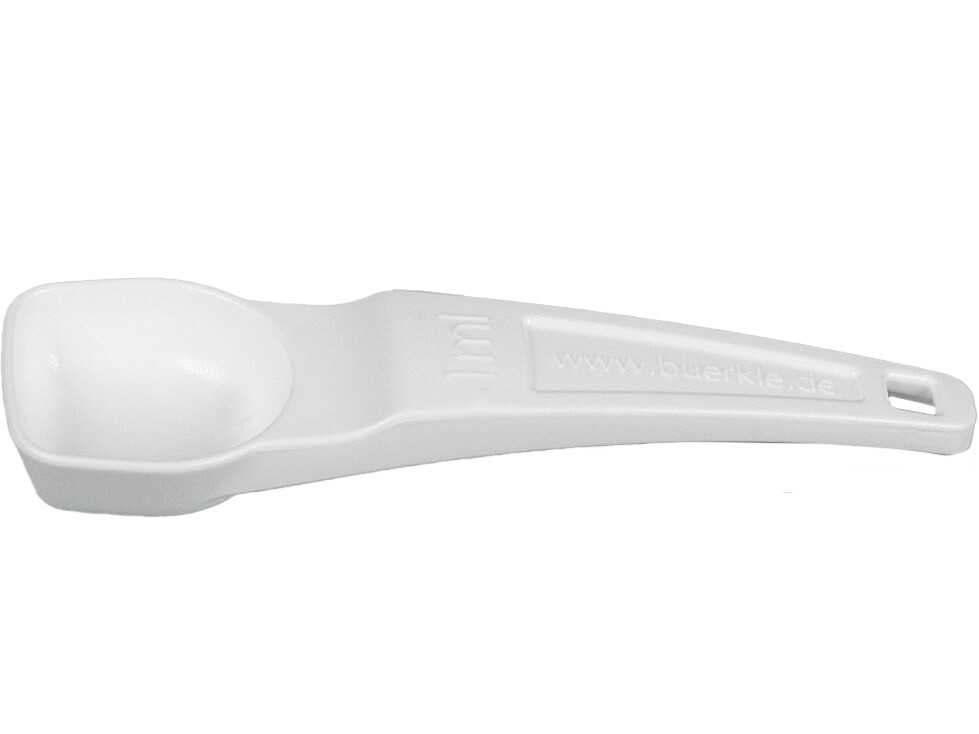 Dosing spoons 1.0 ml, PS, white, sterile