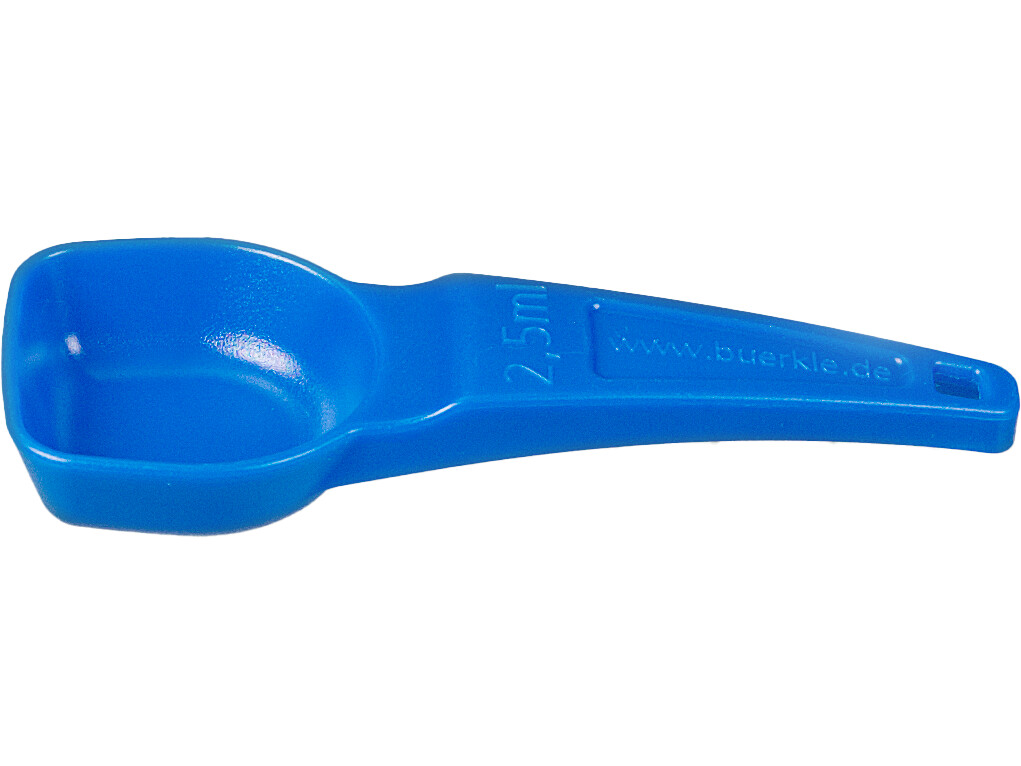 Measuring spoons 2.5 ml, PS, blue, sterile