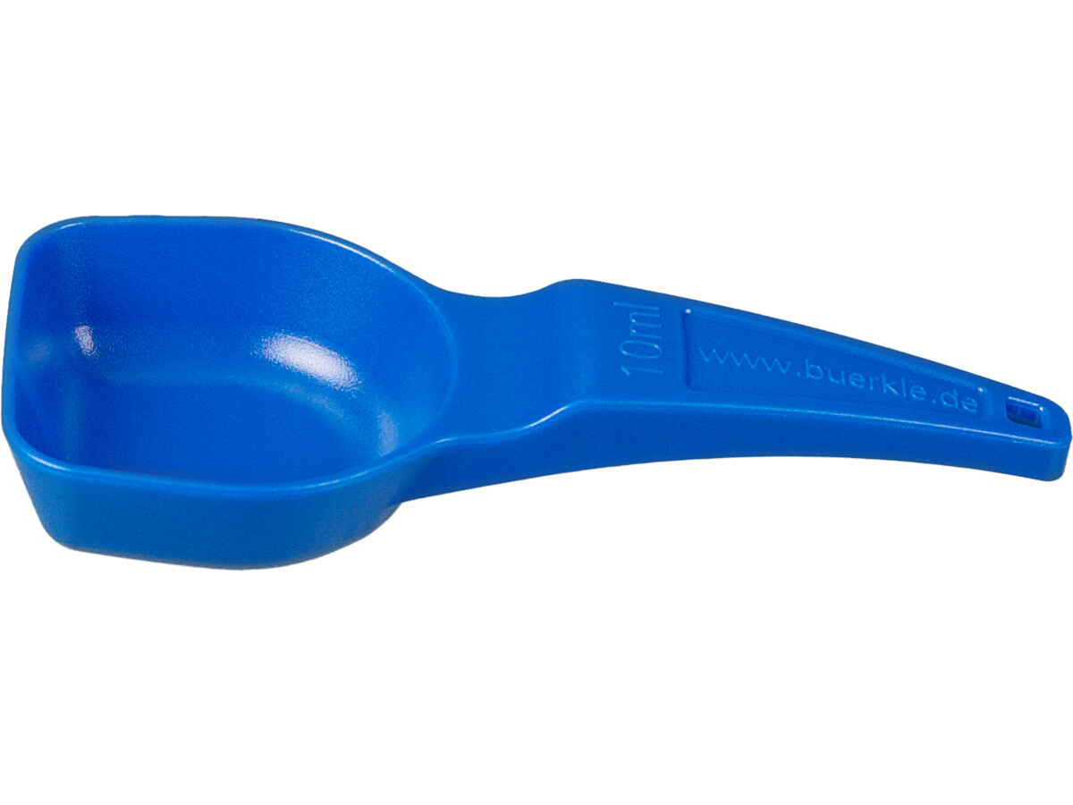 Measuring spoons 10 ml, PS, blue, sterile
