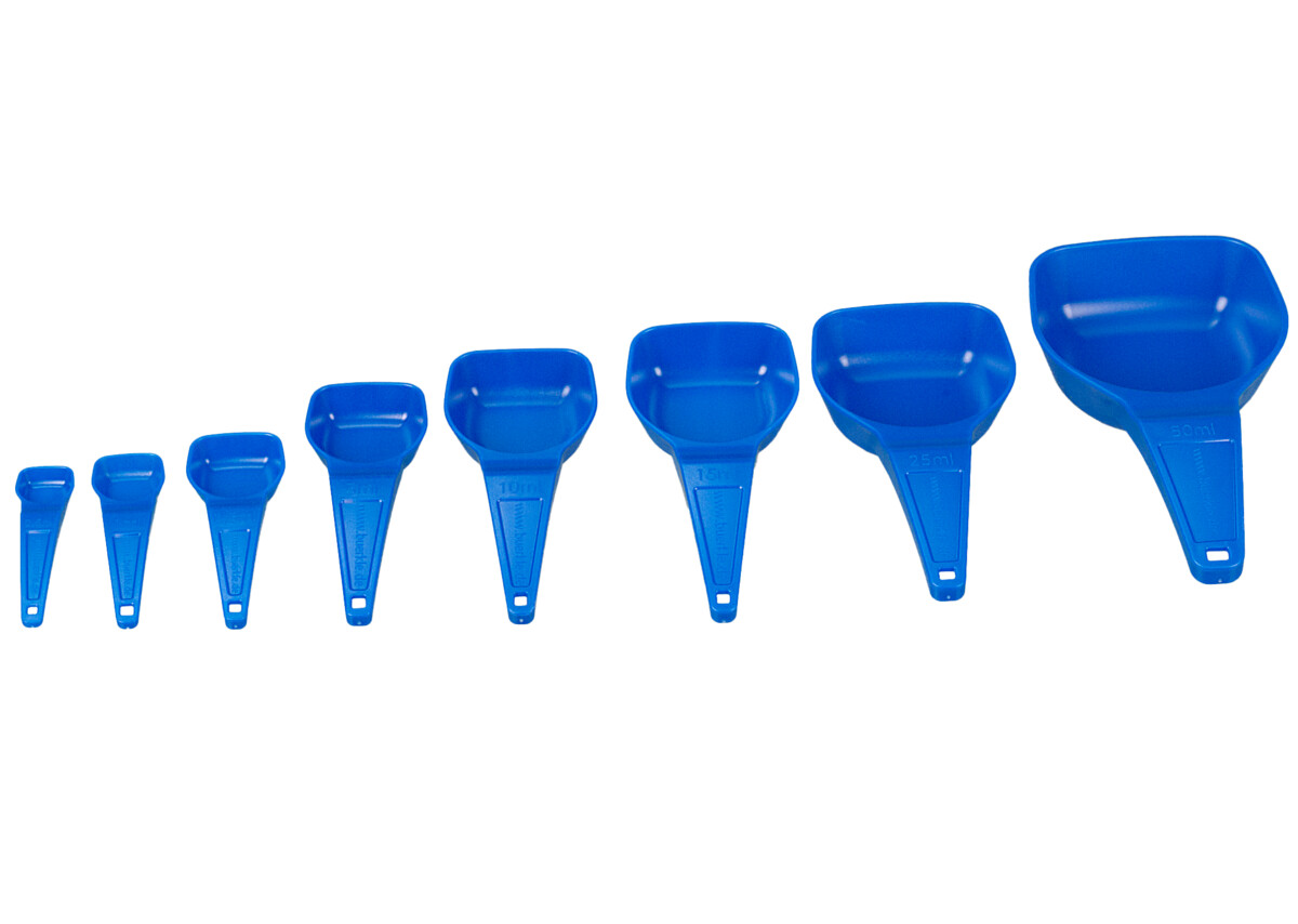 Measuring spoons 15 ml, PS, blue, sterile
