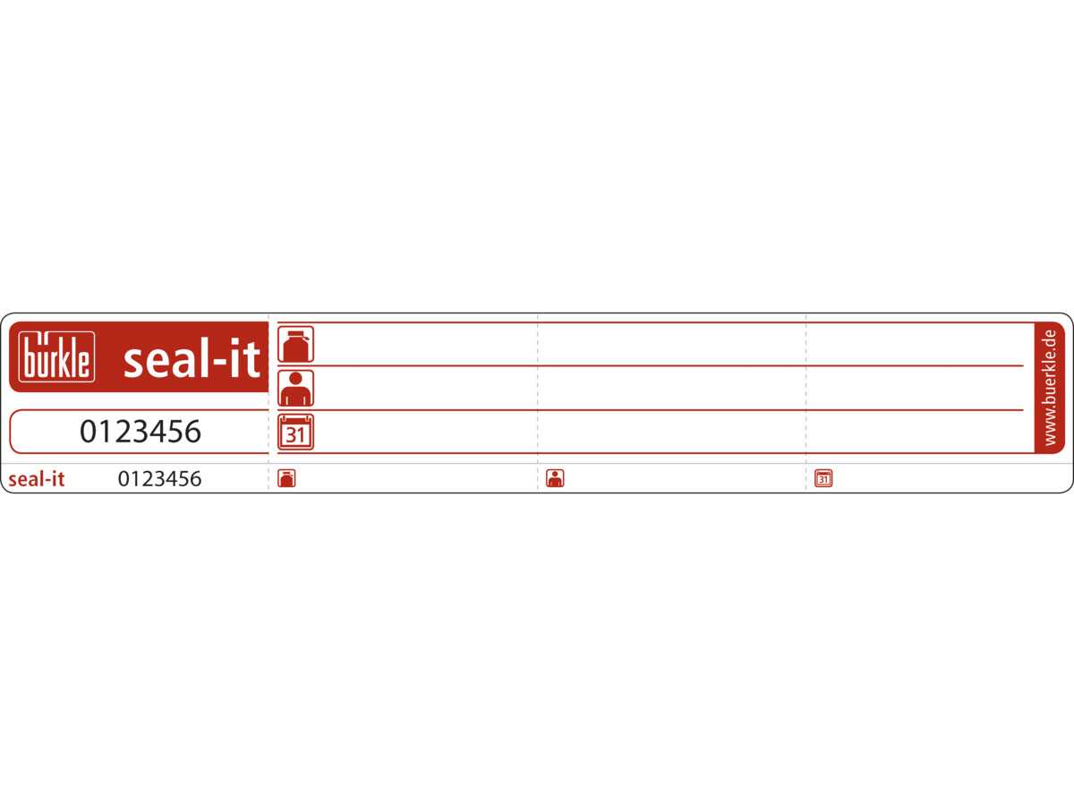 Seal-it security seal, red, LxW 178x30 mm