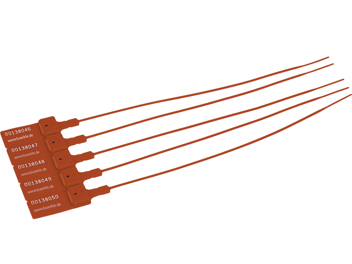 SampleSafe seal, PP/steel, red, LxØ 260x2 mm