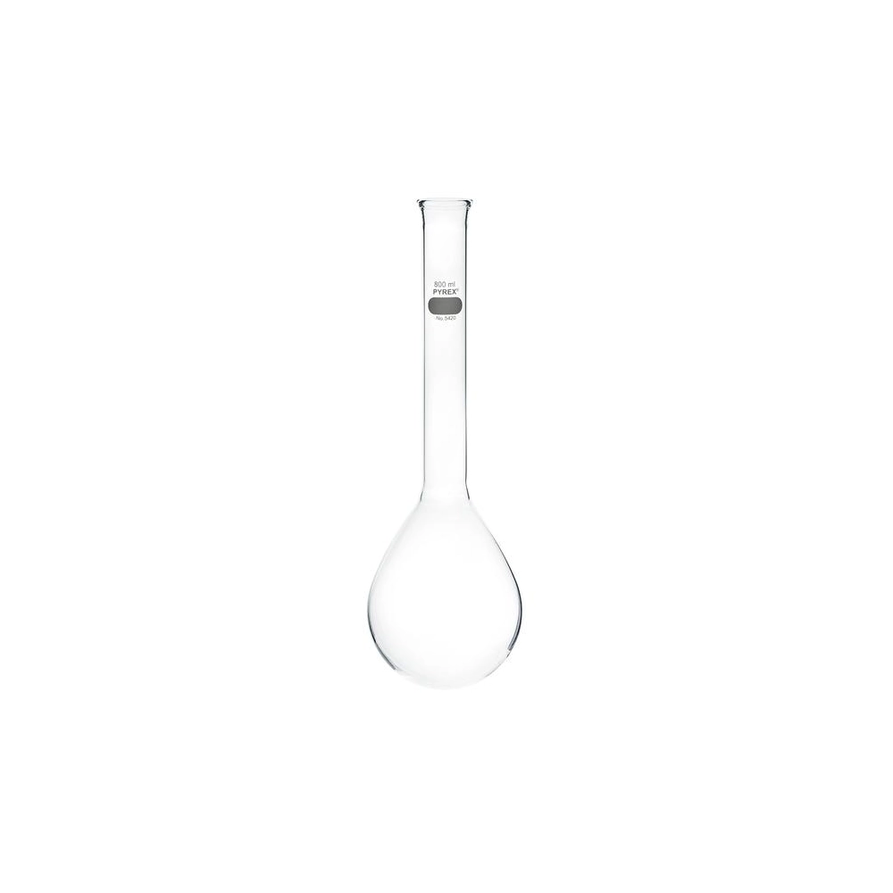 PYREX 800mL Round Bottom Kjeldahl Flask with Long Neck
