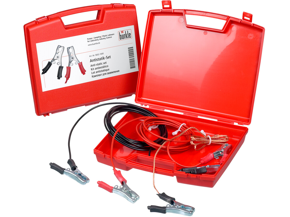 Anti-static set in case (3 copper cable w/ clamps)