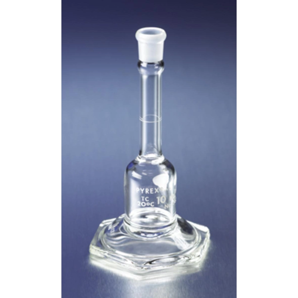 PYREX 25mL Micro Volumetric Flask, Class A, Certified and Serialized, with Standard Taper Stopper