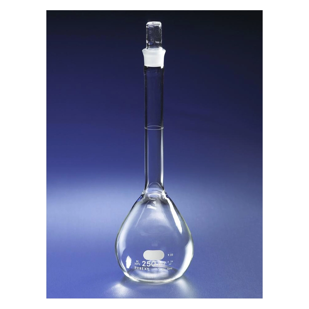 PYREX 50mL Economy Volumetric Flasks, Glass Standard Taper Stopper