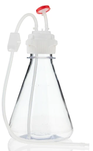 EZBio® Flask Assembly 1L VersaCap® 53B, PC, No Baffle EZBio Tubing w/ Plug and Vented w/ Diptube