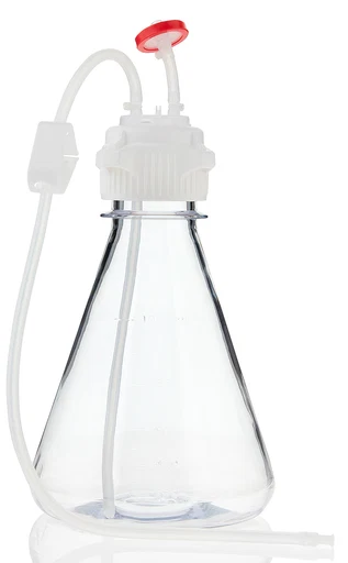 EZBio® Flask Assembly 1L VersaCap® 53B, PC, Baffle EZBio Tubing w/ Plug and Vented w/ Diptube