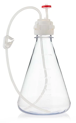 EZBio® Flask Assembly 2L VersaCap® 53B, PC, Baffle EZBio Tubing w/ Plug and Vented w/ Diptube