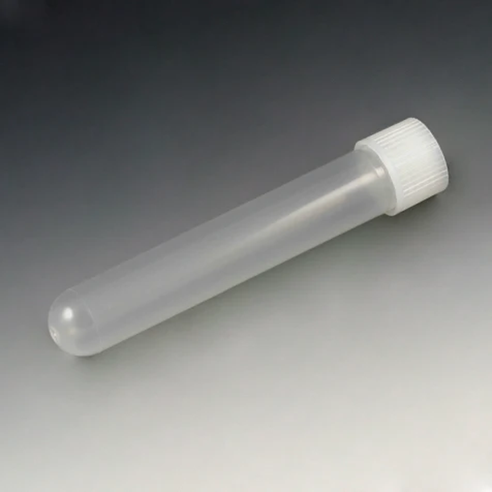Test Tube with Attached Screw Cap, 16 x 100mm (12mL), PP, 250/Pack, 4 Packs/Unit