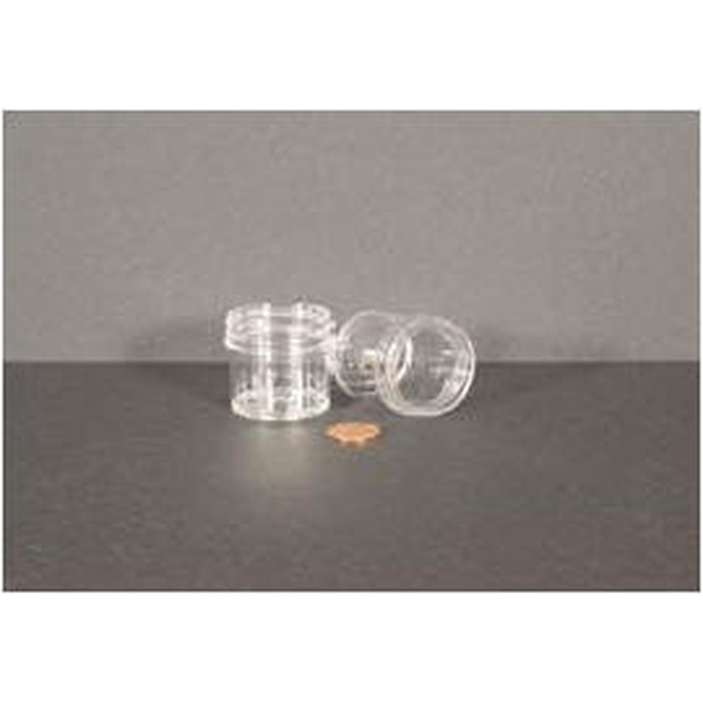 Jar, Wide Mouth, 30mL (1oz), PS, 43mm Opening, 1 3/8 x 1 7/16" (Screw Cap Packaged Separately)