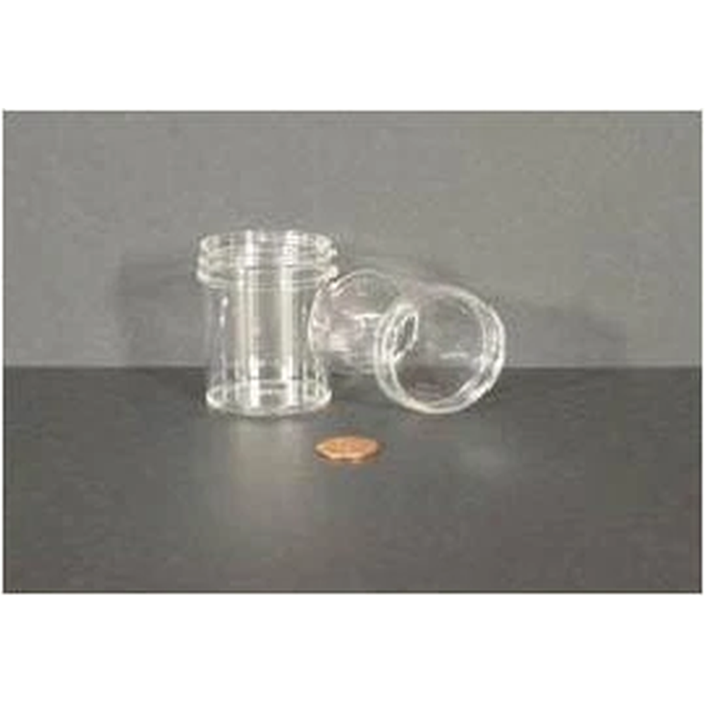 Jar, Wide Mouth, 60mL (2oz), PS, 48mm Opening, 1 5/8 x 2 5/16" (Screw Cap Packaged Separately)