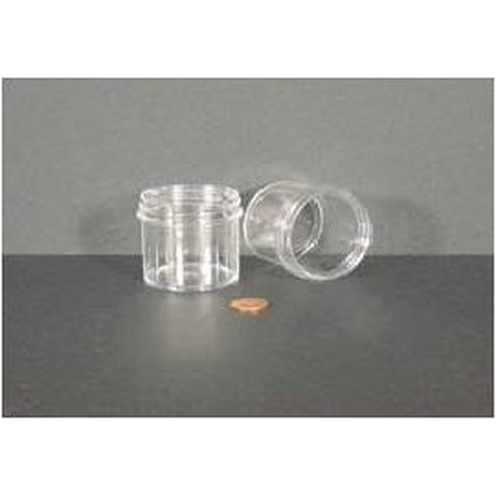 Jar, Wide Mouth, 90mL (3oz), PS, 58mm Opening, 1 15/16 x 2" (Screw Cap Packaged Separately)
