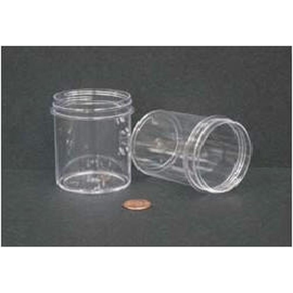 Jar, Wide Mouth, 120mL (4oz), PS, 58mm Opening, 1 15/16 x 2 5/8" (Screw Cap Packaged Separately)