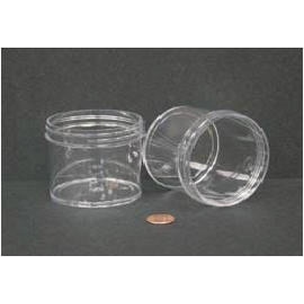 Jar, Wide Mouth, 120mL (4oz), PS, 70mm Opening, 2 7/16 x 2 3/16" (Screw Cap Packaged Separately)