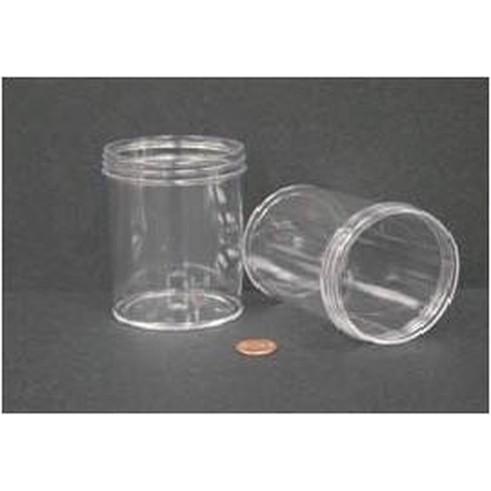 Jar, Wide Mouth, 240mL (8oz), PS, 70mm Opening, 2 7/16 x 3 3/8" (Screw Cap Packaged Separately)