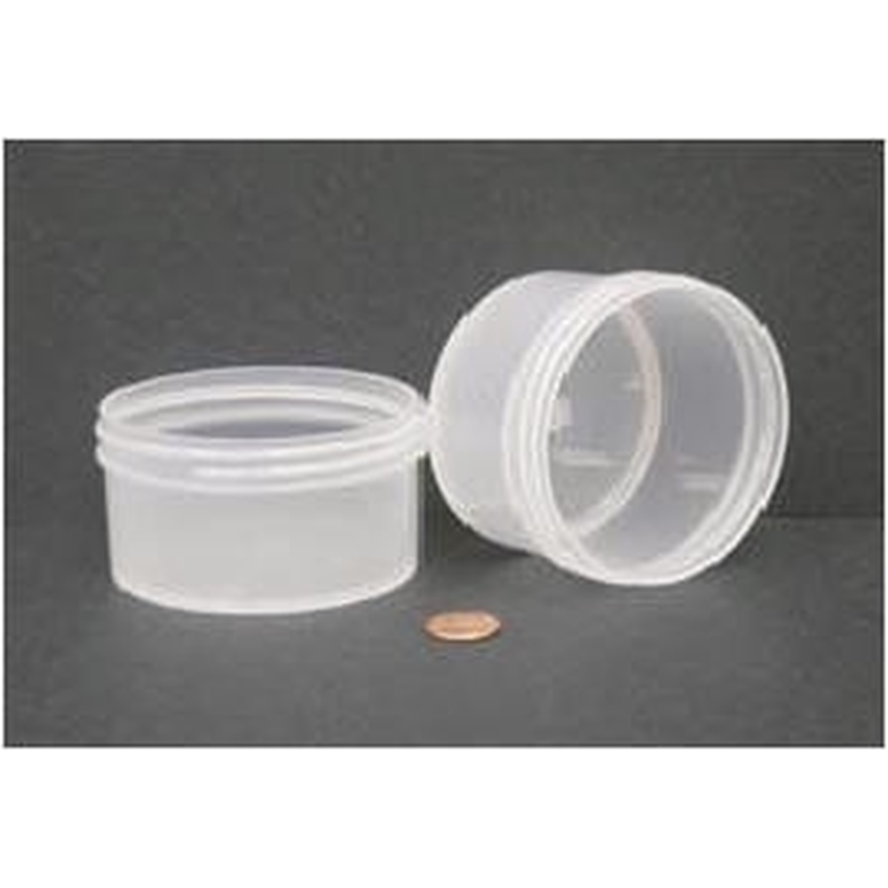 Jar, Wide Mouth, 180mL (6oz), PP, 89mm Opening, 3 3/16 x 1 7/8" (Screw Cap Packaged Separately)