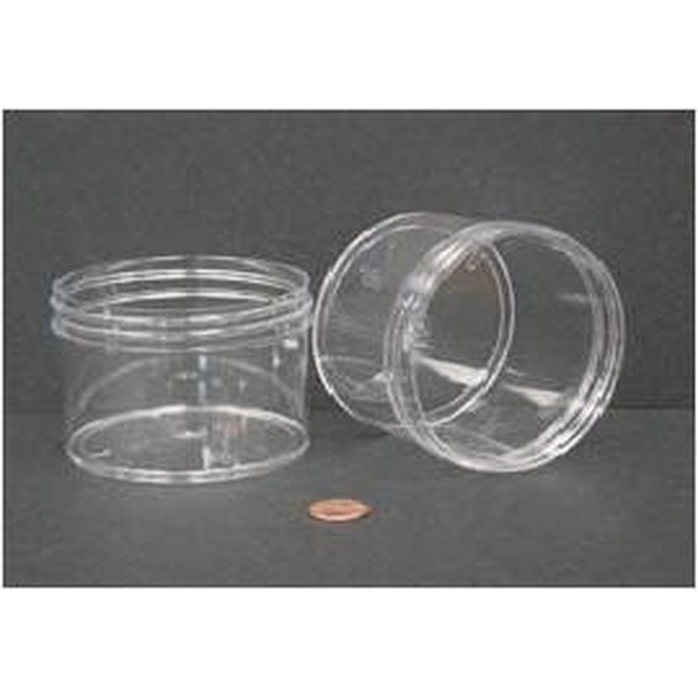 Jar, Wide Mouth, 240mL (8oz), PS, 89mm Opening, 3 3/16 x 2 3/8" (Screw Cap Packaged Separately)