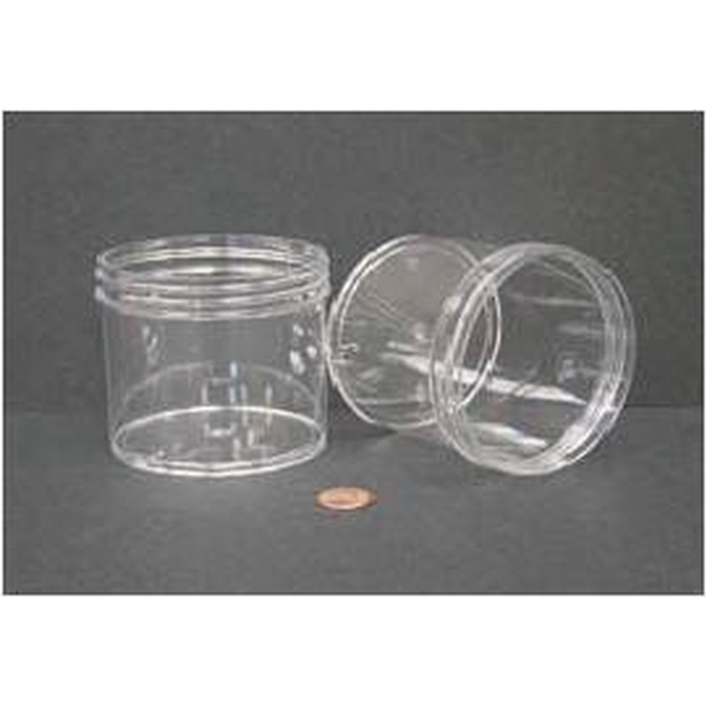 Jar, Wide Mouth, 360mL (12oz), PS, 89mm Opening, 3 3/16 x 3" (Screw Cap Packaged Separately)