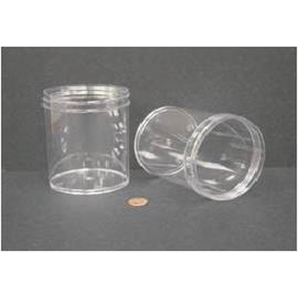Jar, Wide Mouth, 480mL (16oz), PS, 89mm Opening, 3 1/8 x 4" (Screw Cap Packaged Separately)