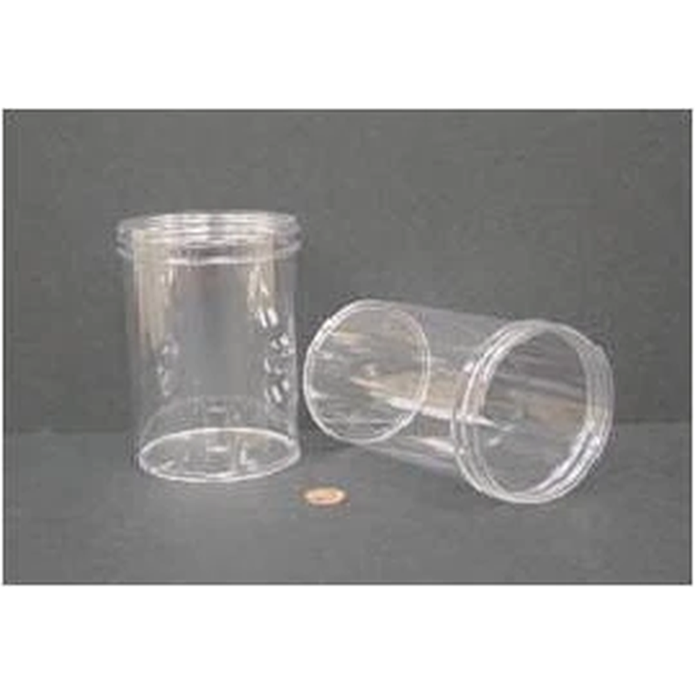 Jar, Wide Mouth, 600mL (20oz), PS, 89mm Opening, 3 1/8 x 5" (Screw Cap Packaged Separately)