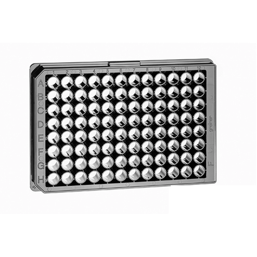 µCLEAR PLATE,BLACK,96 WELL 127,8/86/15 M