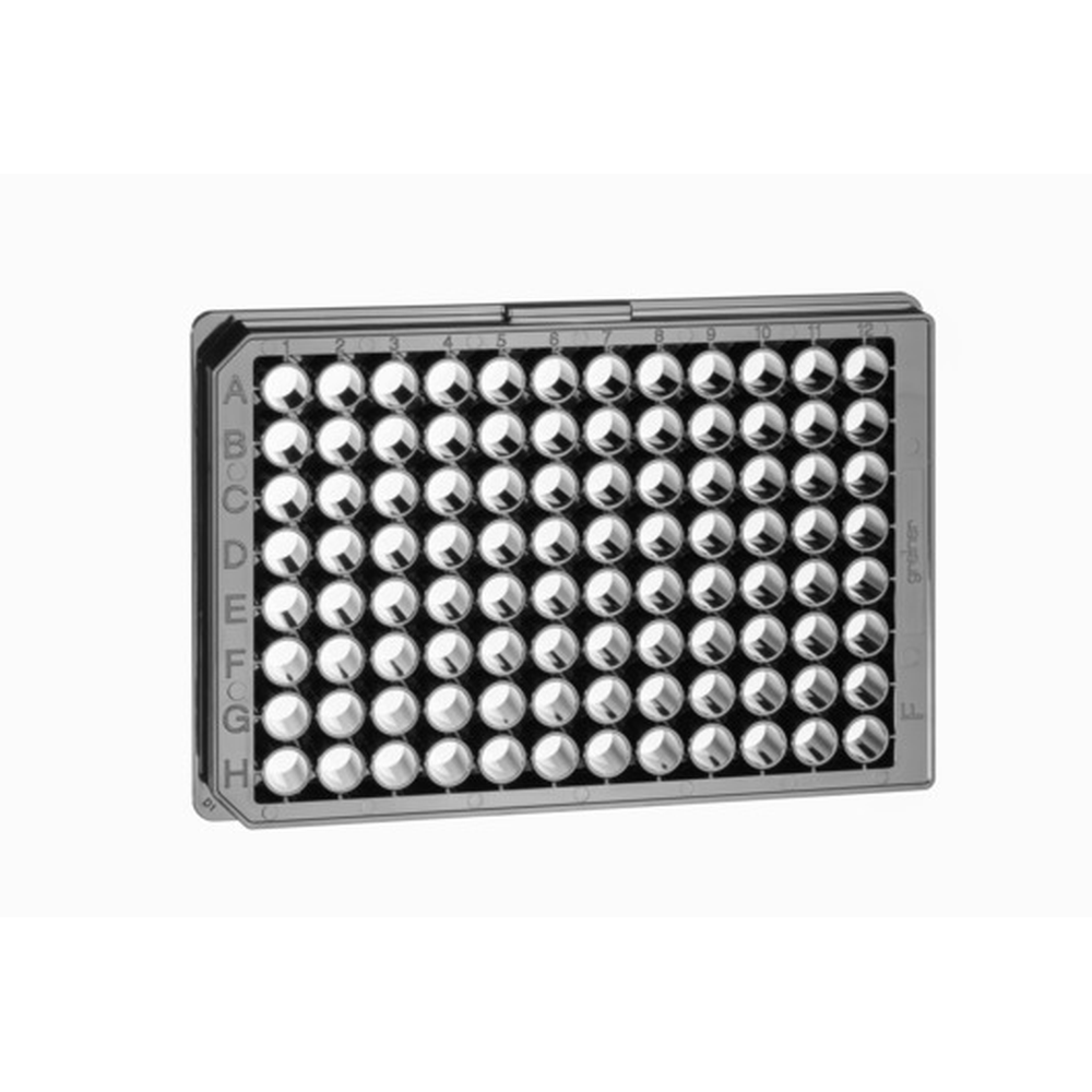 µCLEAR PLATE,BLACK,96 WELL 127,8/86MM, M