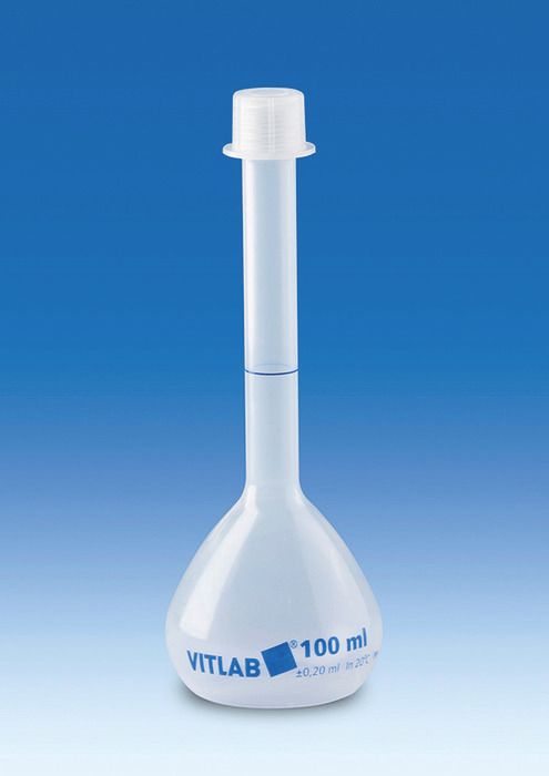 Volumetric Flask, PP, Screw Cap, PP, Class B, 10mL, pk 2